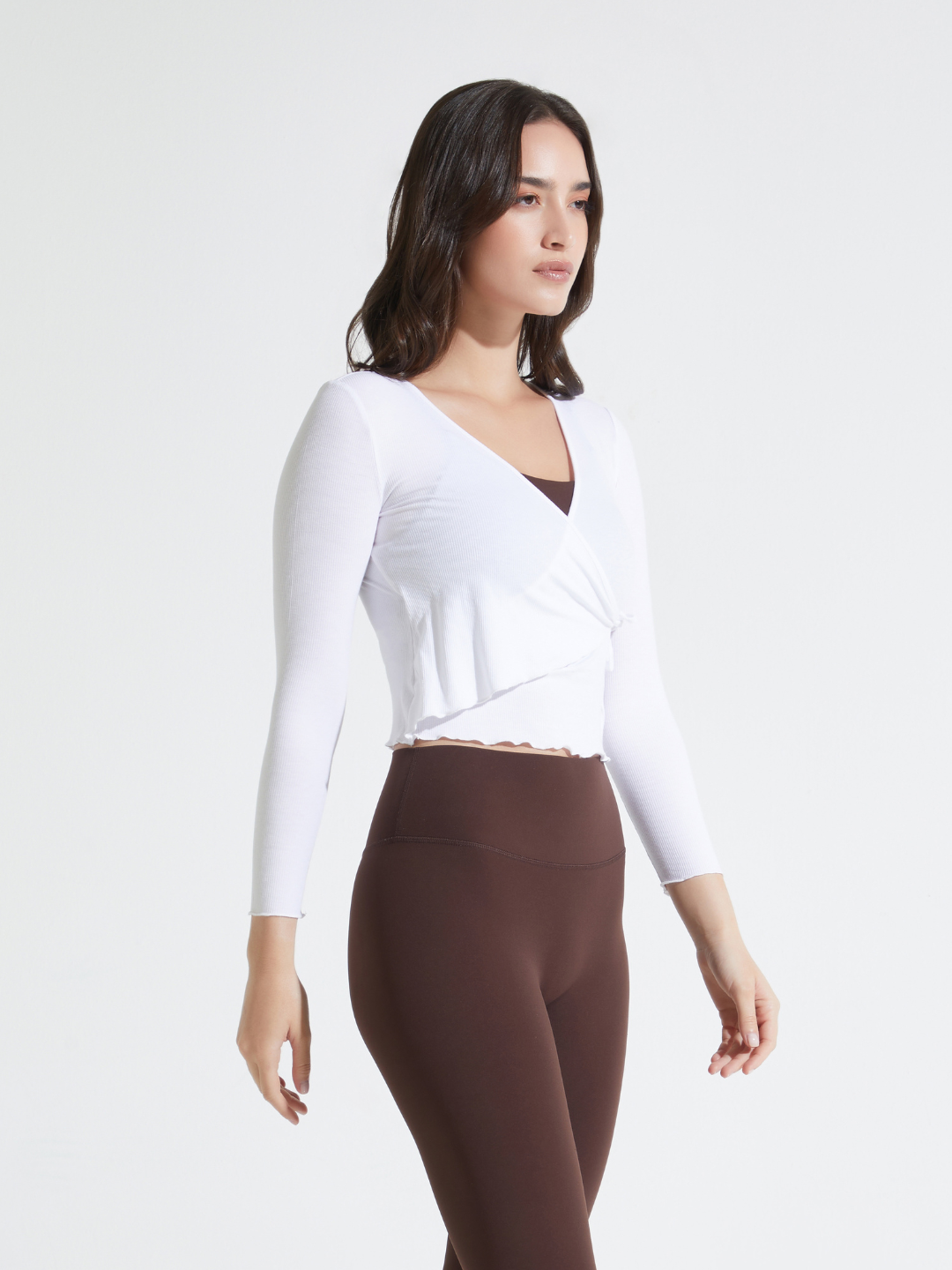 Pretty Ribbed Wrap Top